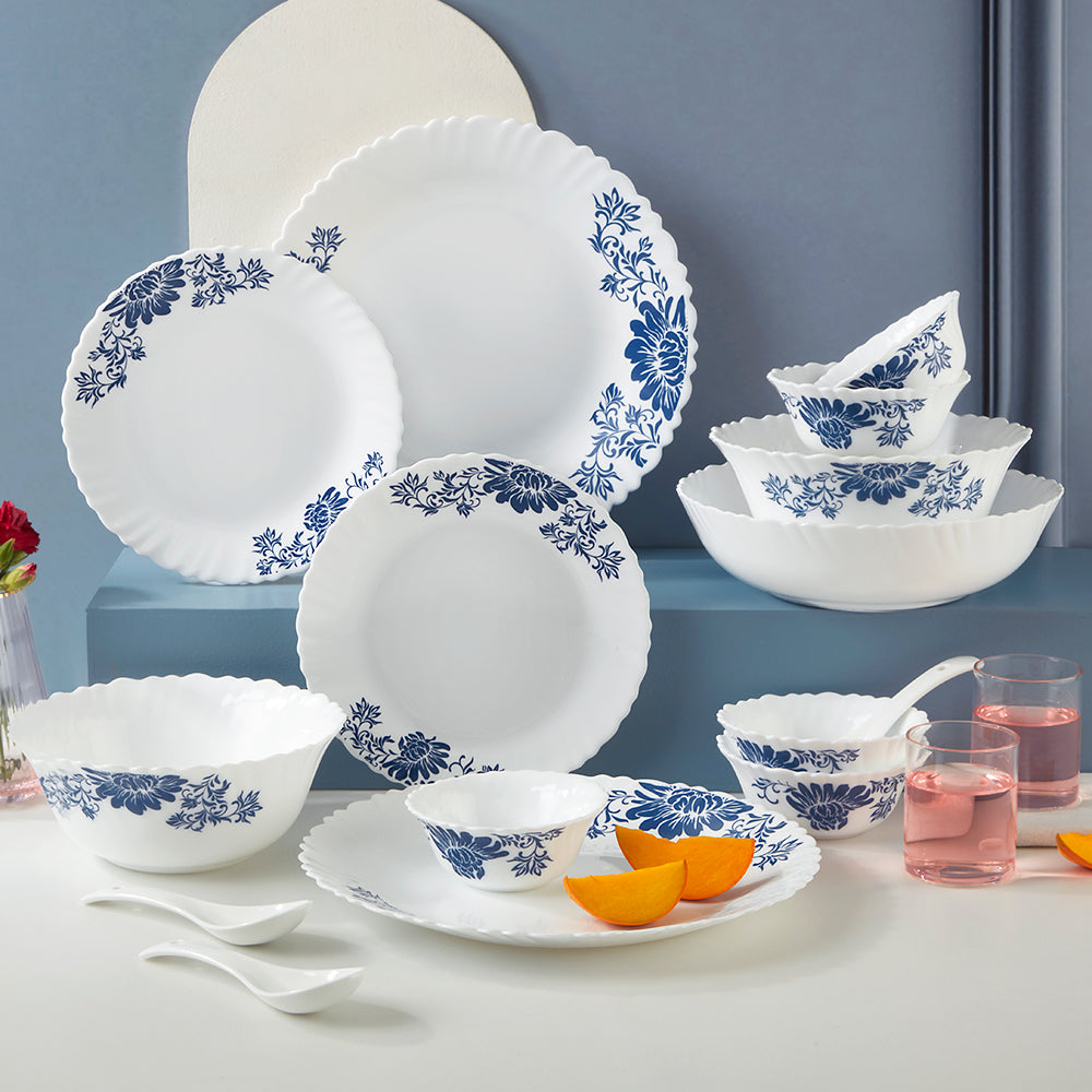 Larah by Borosil, Leona Dinner Set 35 pc Set: Serves 6 (Option 2)