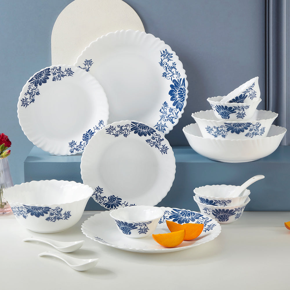 Larah by Borosil, Leona Dinner Set 35 pc Set: Serves 6 (Option 2)