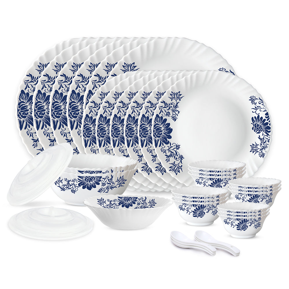 Larah by Borosil, Leona Dinner Set 35 pc Set: Serves 6 (Option 2)