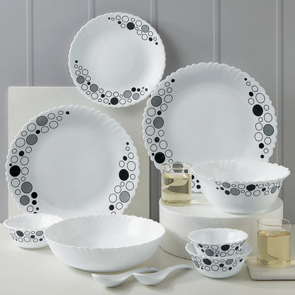 Larah by Borosil, Luna Dinner Set 35 pc Set: Serves 6 (Option 3)