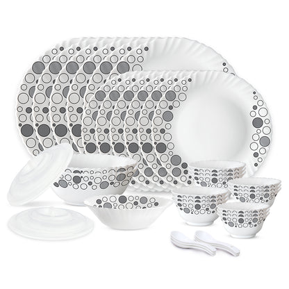 Larah by Borosil, Luna Dinner Set 35 pc Set: Serves 6 (Option 3)