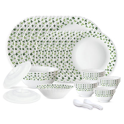 Larah by Borosil Sage 35 pc Dinner Set 35 pc Set: Serves 6