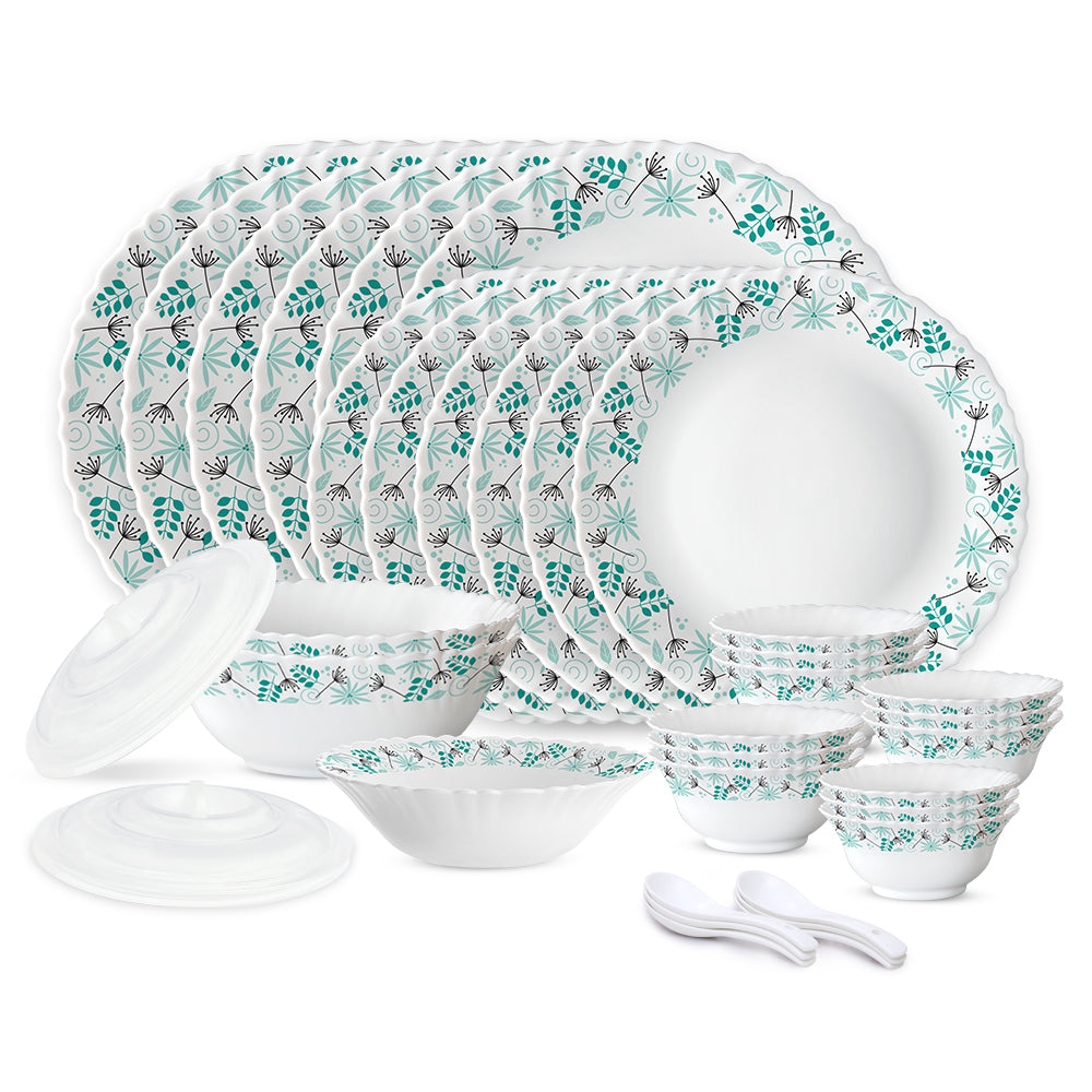 Larah by Borosil Stardust 35 pc Dinner Set 35 pc Set: Serves 6