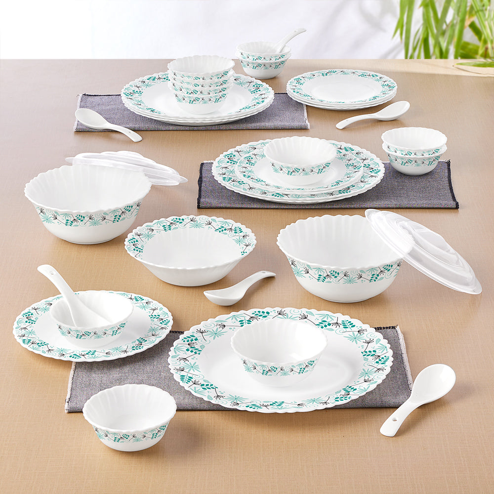 Larah by Borosil Stardust 35 pc Dinner Set 35 pc Set: Serves 6