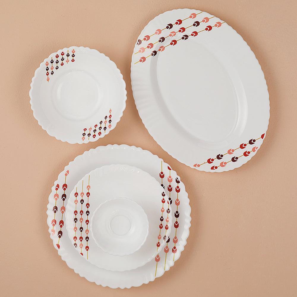 Larah by Borosil, Berry Bliss Dinner Set