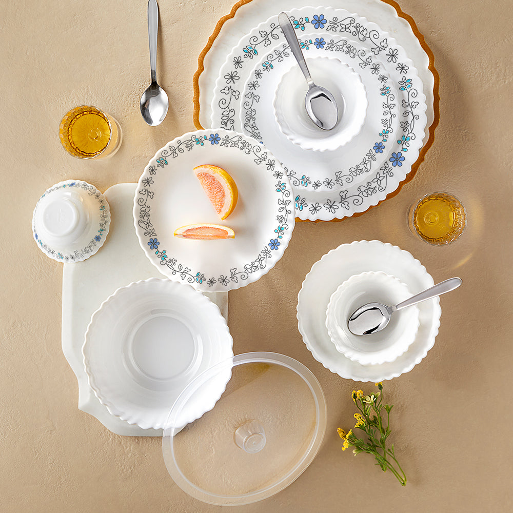 Larah Blue Iris Dinner Set