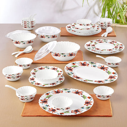 Larah by Borosil Bali 47 pc Dinner Set 47 pc Set: Serves 6