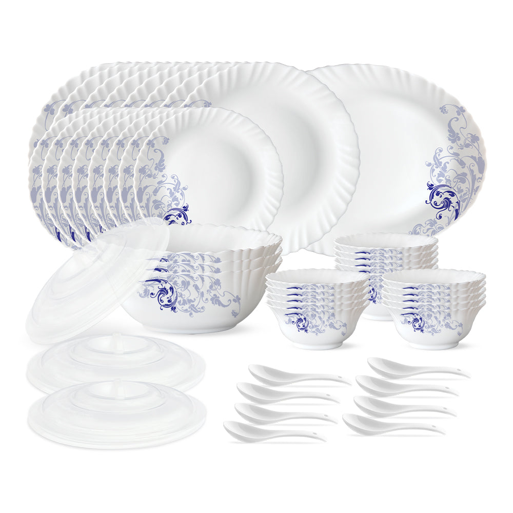 Larah by Borosil Blue Eve 47 pc Dinner Set