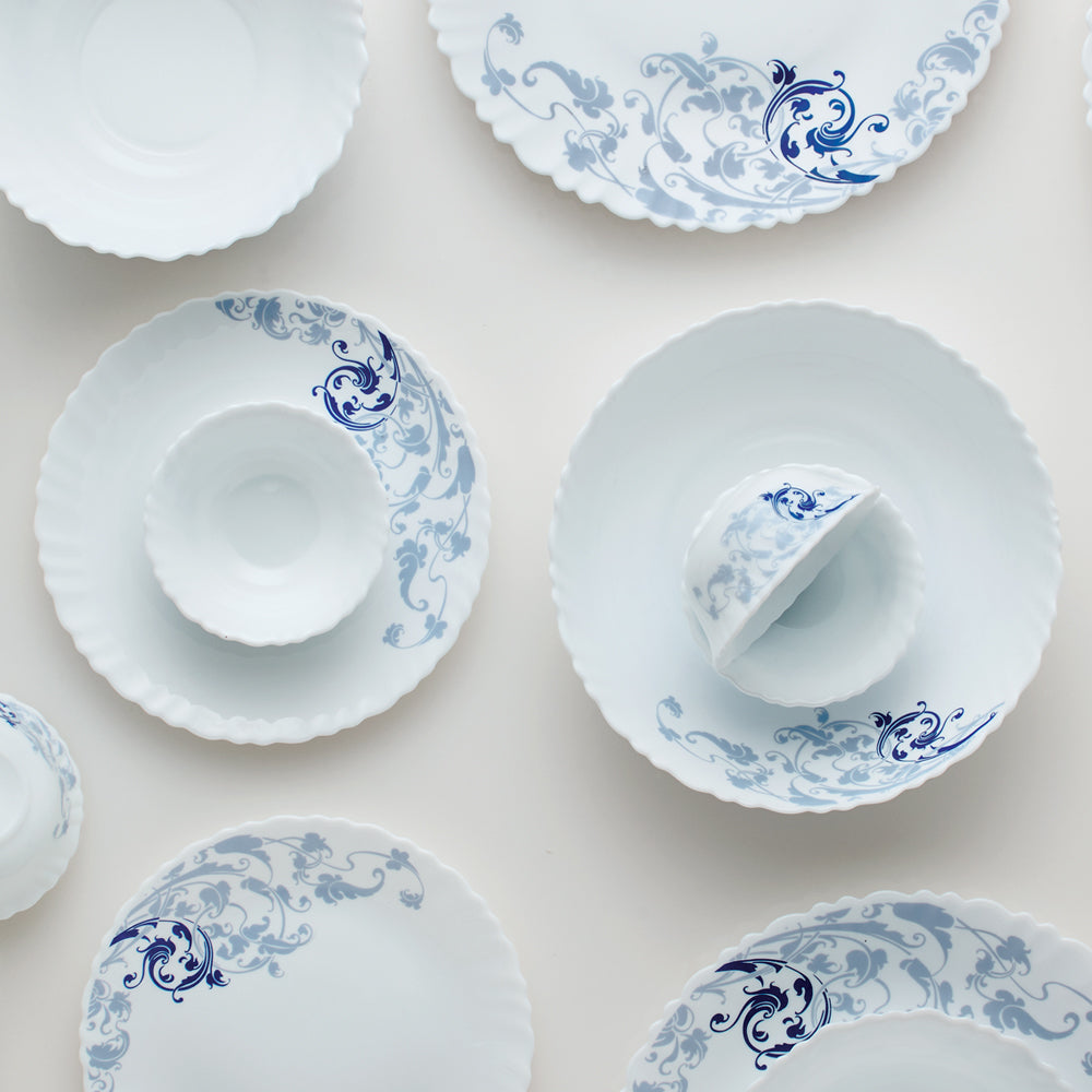 Larah by Borosil Blue Eve 47 pc Dinner Set