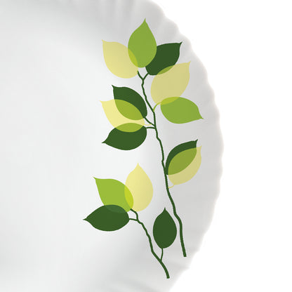Larah by Borosil Green Leaves 47 pc Dinner Set