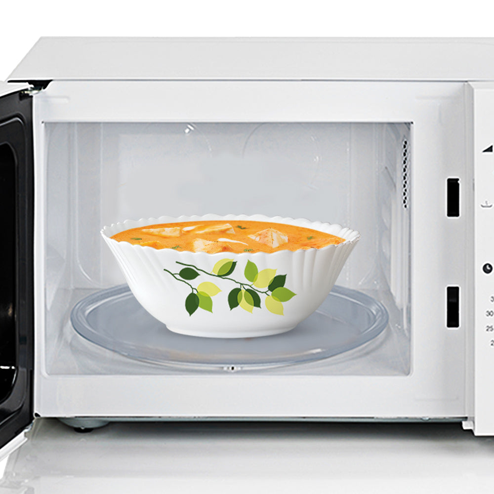 Larah by Borosil Green Leaves 47 pc Dinner Set