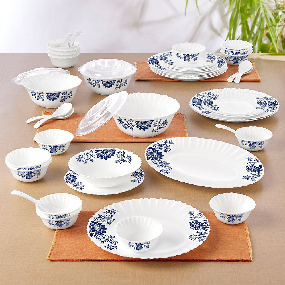 Larah by Borosil Leona 47 pc Dinner Set 47 pc Set: Serves 6