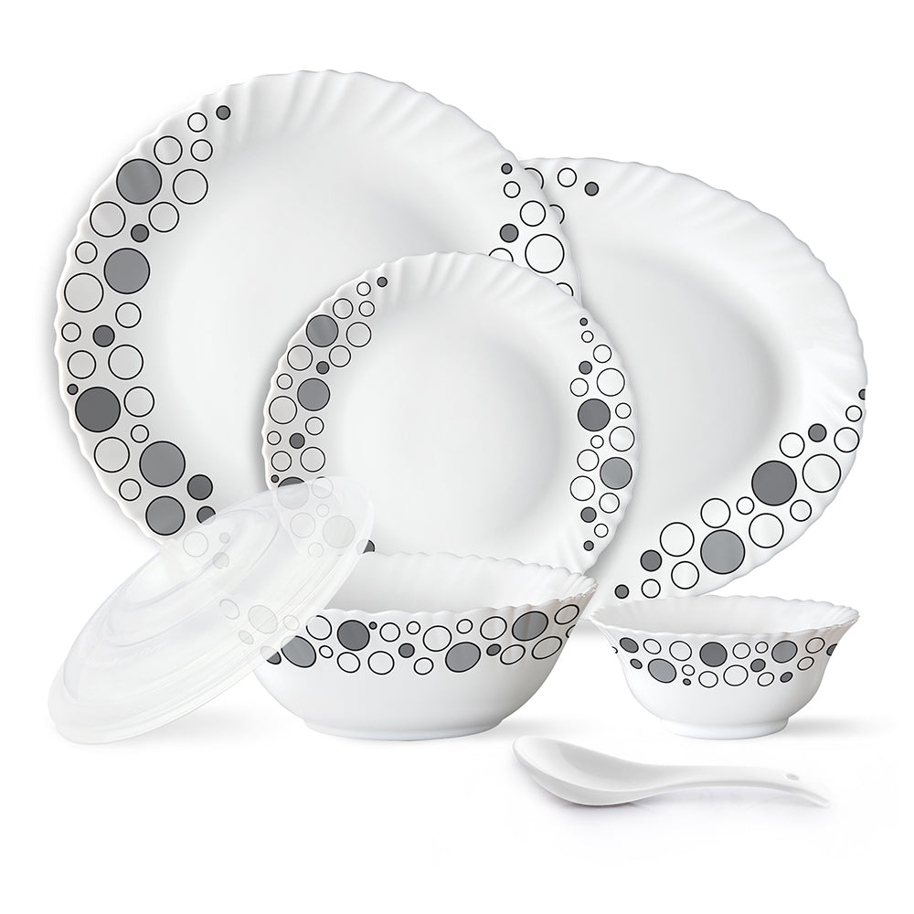 Larah by Borosil Luna 47 pc Dinner Set