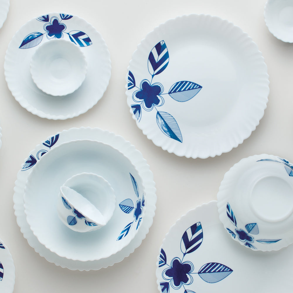 Larah by Borosil Morning Glory 47 pc Dinner Set