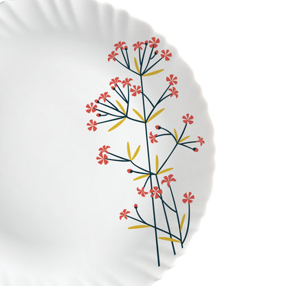Larah by Borosil Red Bud 47 pc Dinner Set
