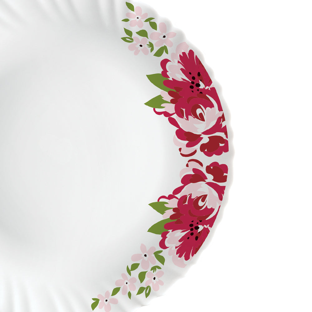 Larah by Borosil Rose Red 47 pc Dinner Set