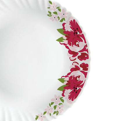 Larah by Borosil Rose Red 47 pc Dinner Set