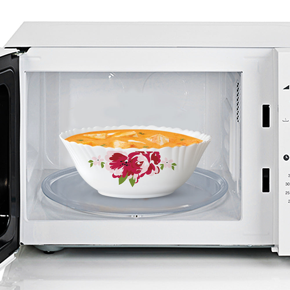 Larah by Borosil Rose Red 47 pc Dinner Set