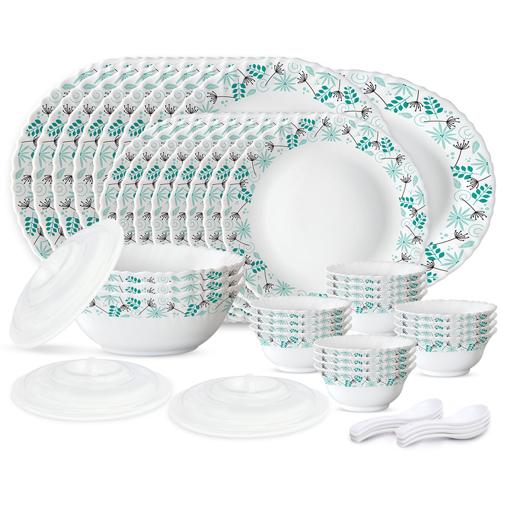Larah by Borosil Stardust 47 pc Dinner Set 47 pc Set: Serves 6