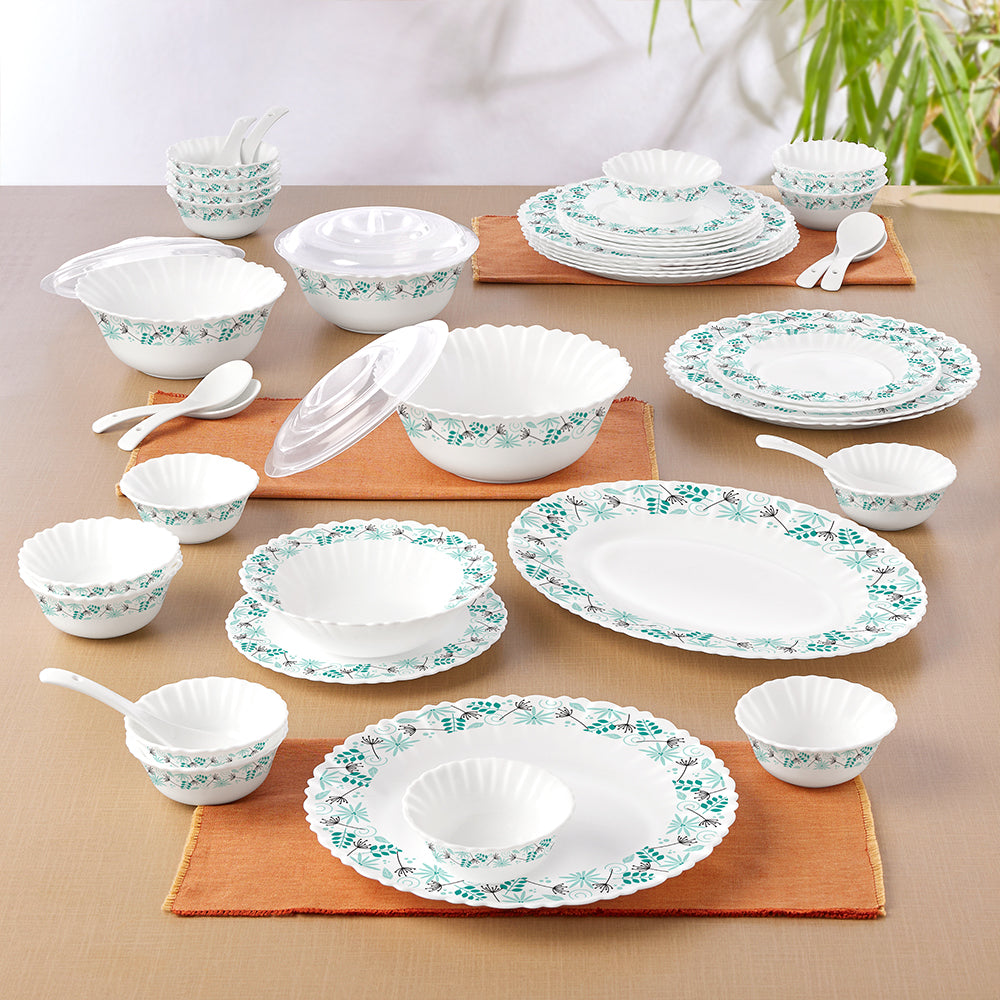 Larah by Borosil Stardust 47 pc Dinner Set 47 pc Set: Serves 6