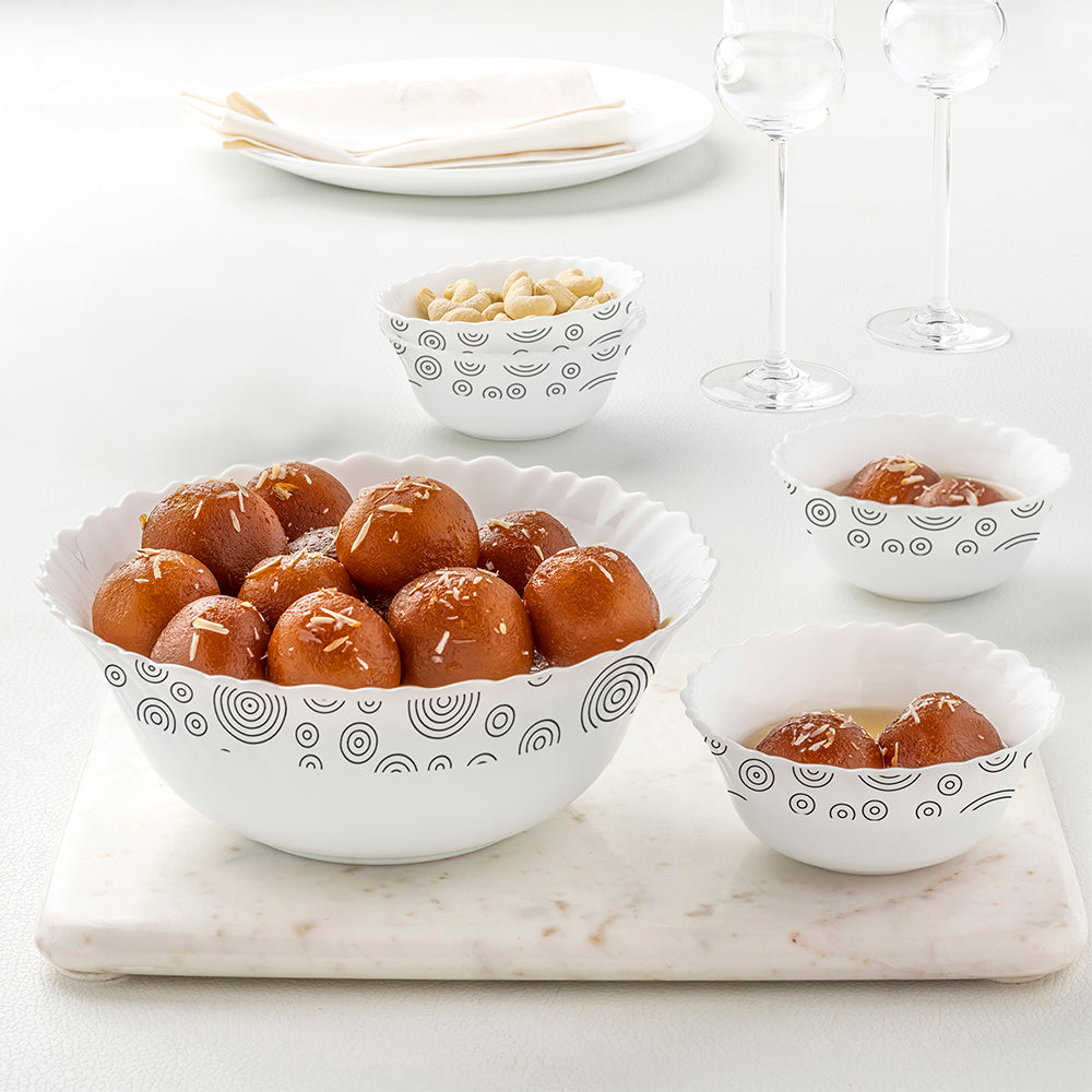 Larah by Borosil Spiral 5 pc Pudding Set 5 pc Set