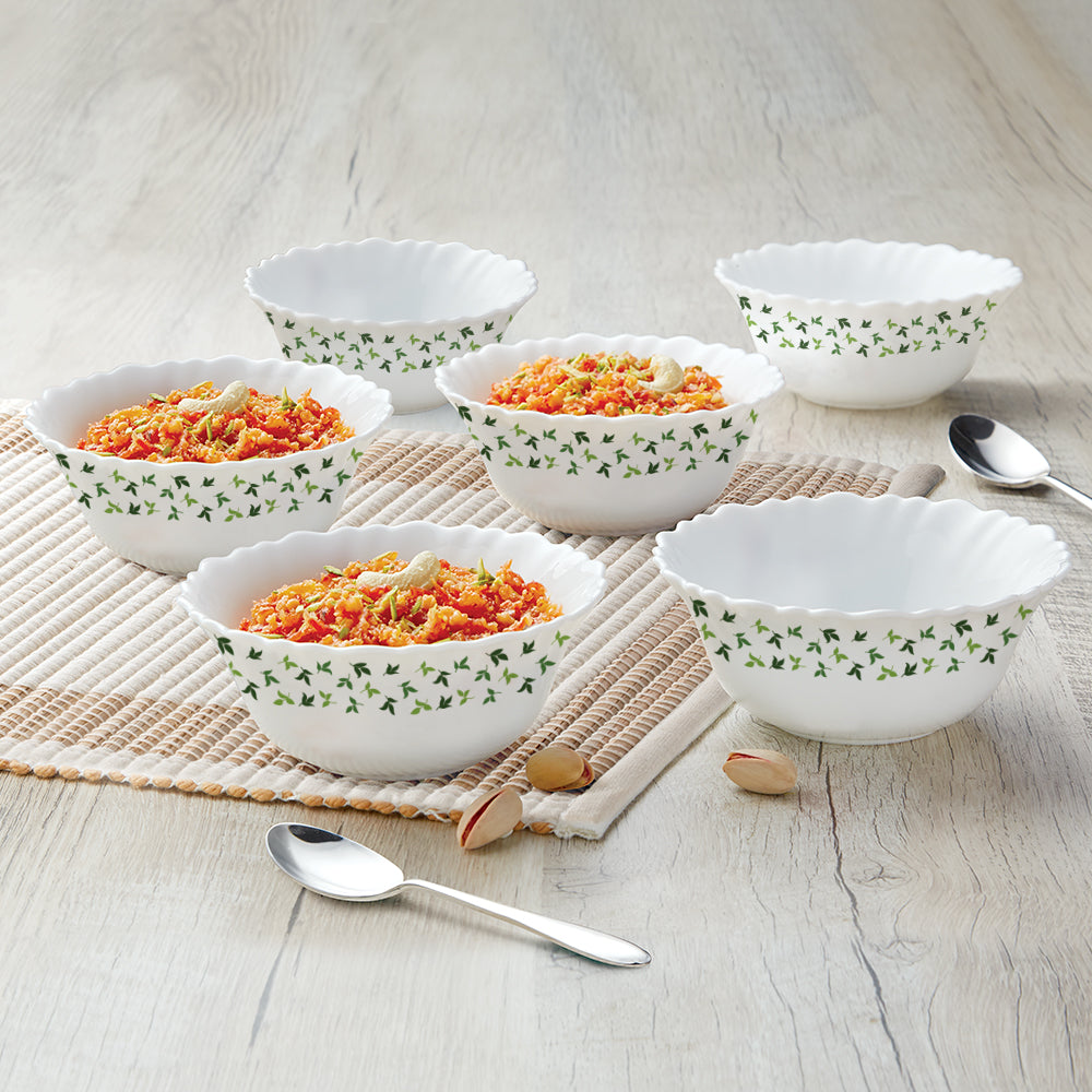 Larah by Borosil Sage 6 pc Soup Bowl