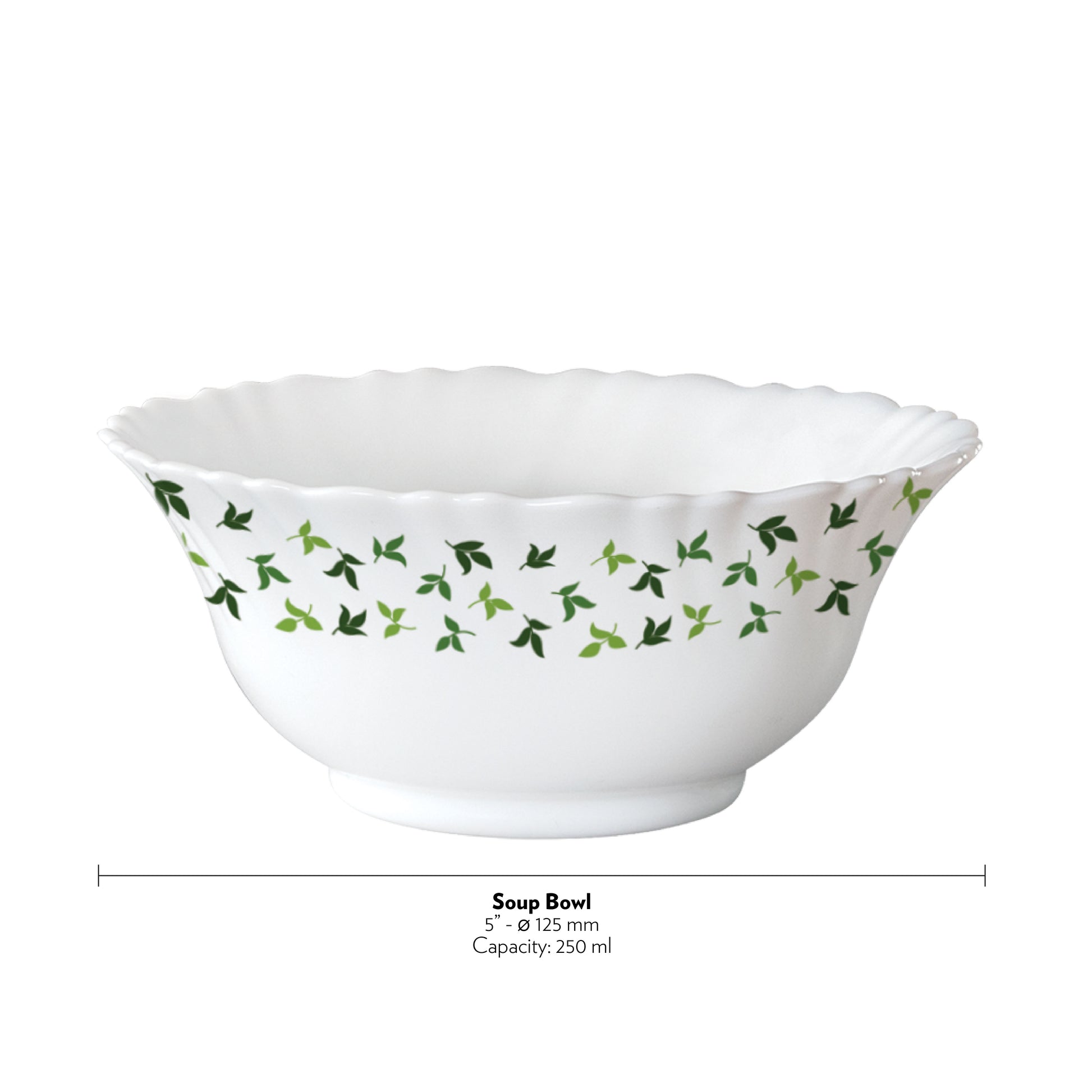 Larah by Borosil Sage 6 pc Soup Bowl