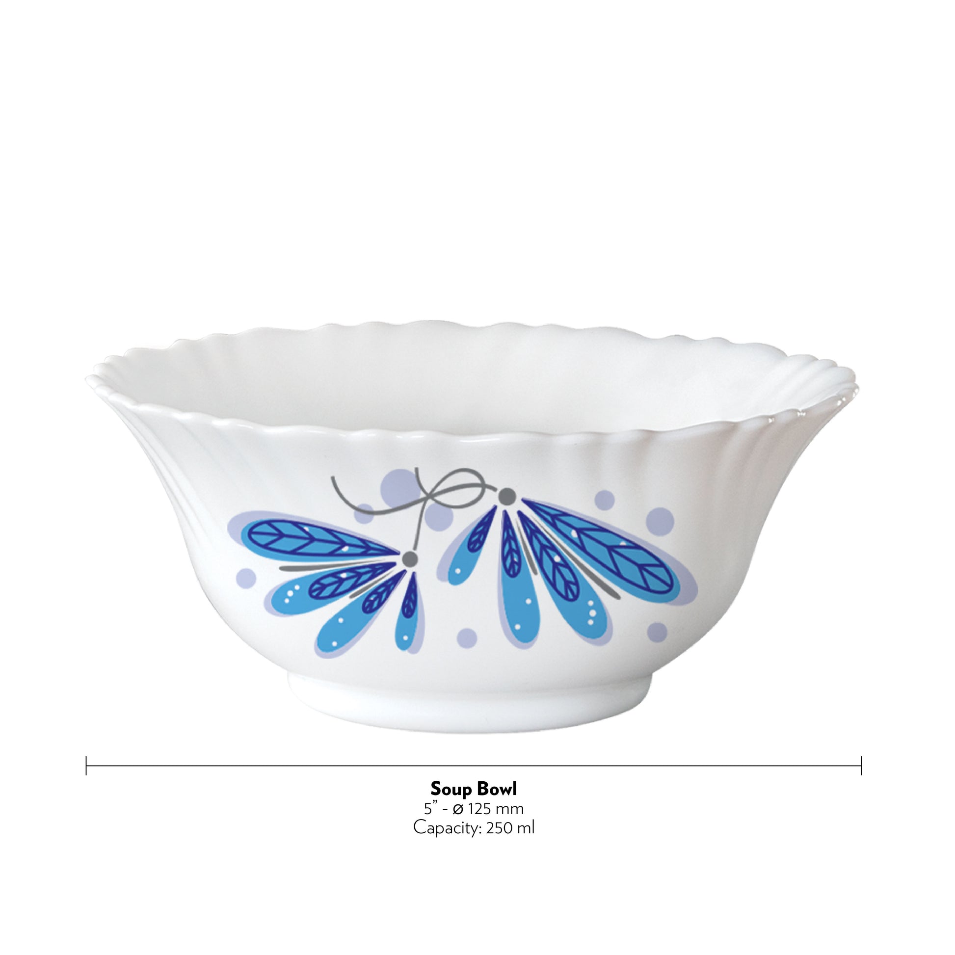 Larah by Borosil Twilight 6 pc Soup Bowl