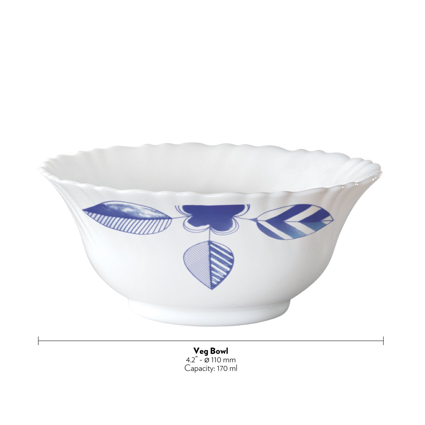 Larah by Borosil Morning Glory 6 pc Veg Bowl