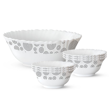 Larah by Borosil Spiral 7 pc Pudding Set 7 pc Set (Small)