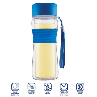 Glass Strong Blue Bottle