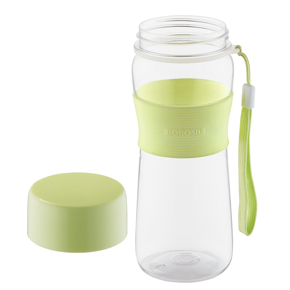 Borosil Glass Strong Green Bottle, 450ml