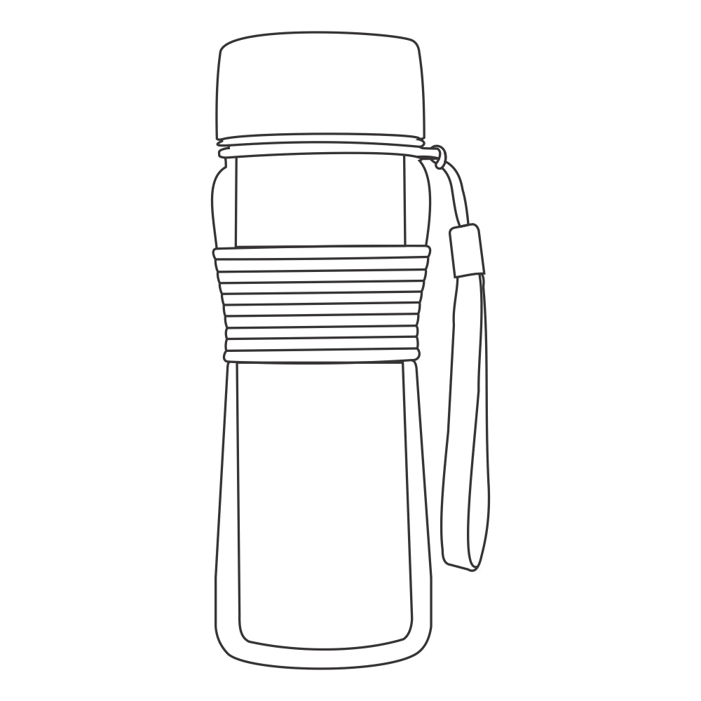 Borosil Glass Strong Green Bottle, 450ml