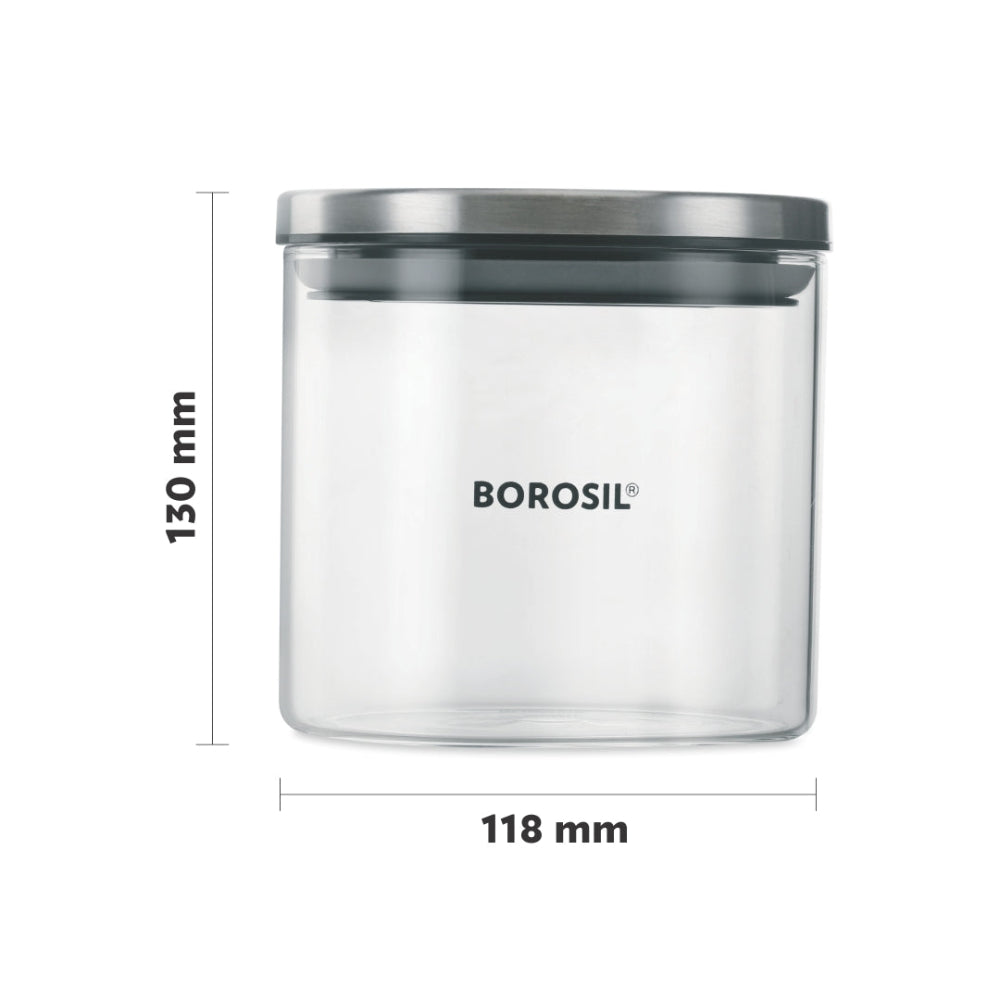 Borosil Classic Wide Storage Jar, 900ml