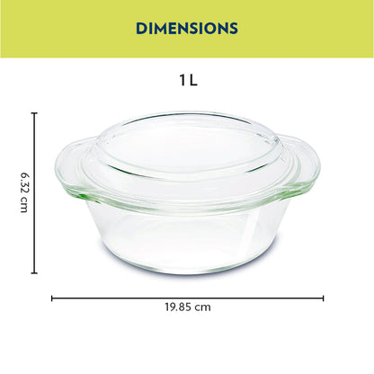 Borosil Round Casserole w Lid