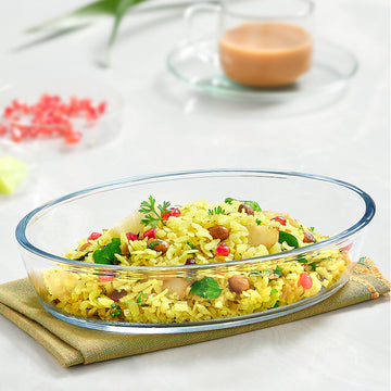 Borosil Oval Baking Dish