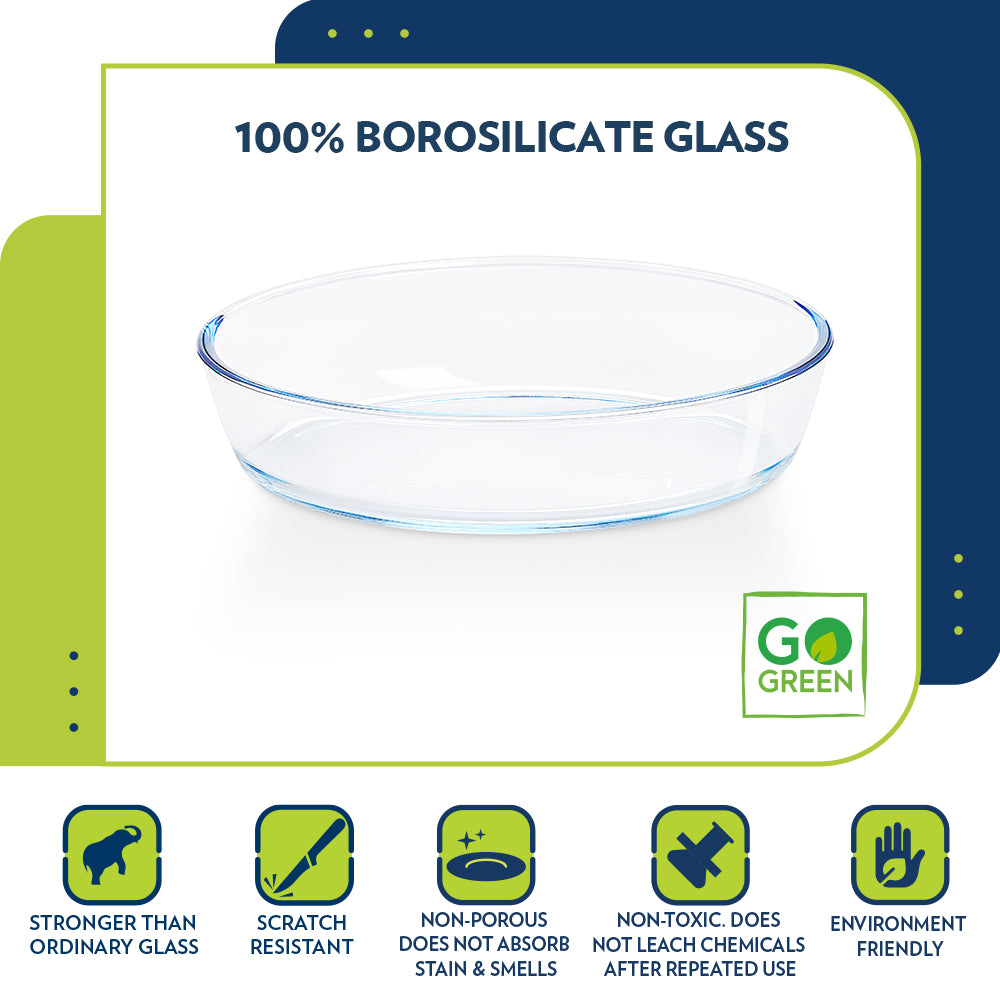 Borosil Oval Baking Dish