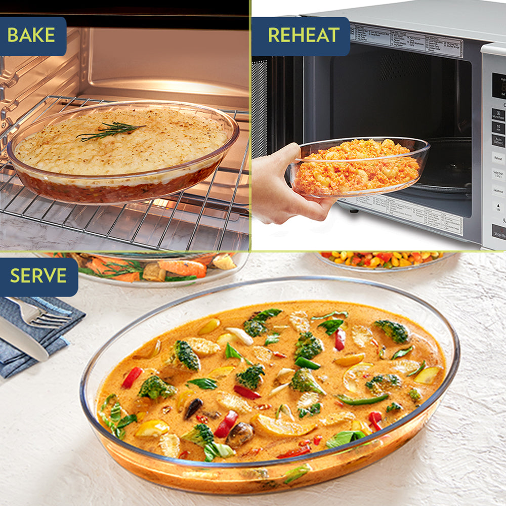 Borosil Oval Baking Dish