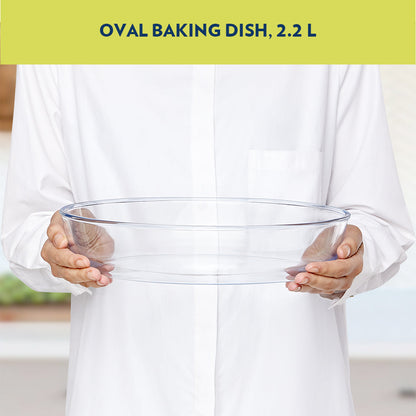 Borosil Oval Baking Dish, 2.2L