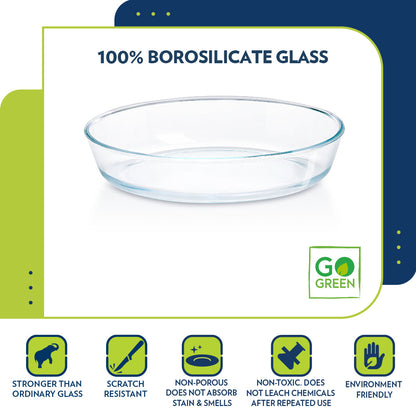 Borosil Oval Baking Dish, 2.2L