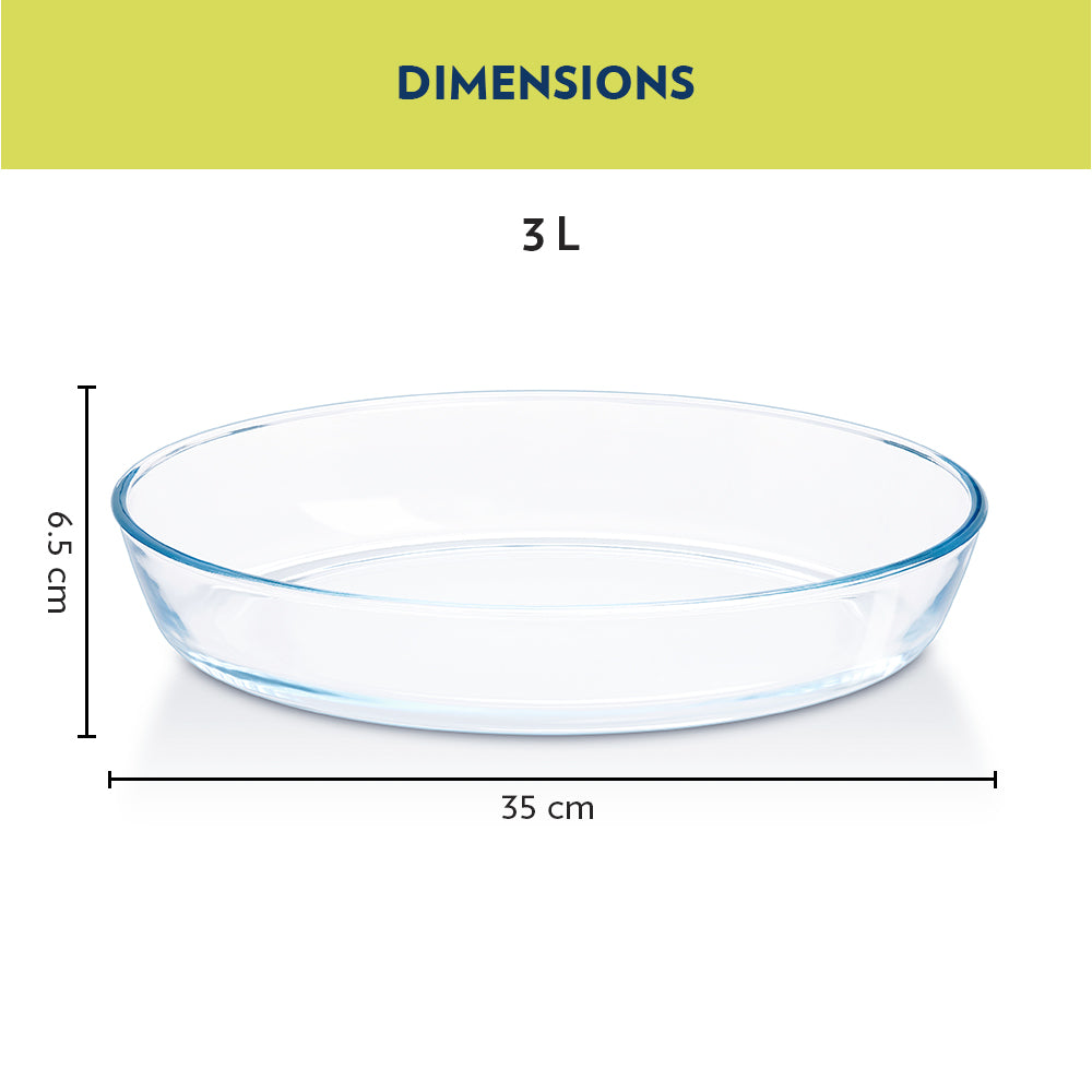 Borosil Oval Baking Dish