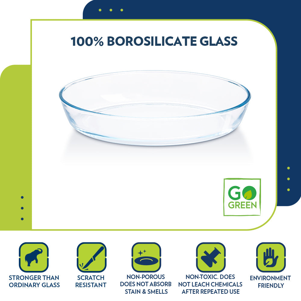 Borosil Oval Baking Dish