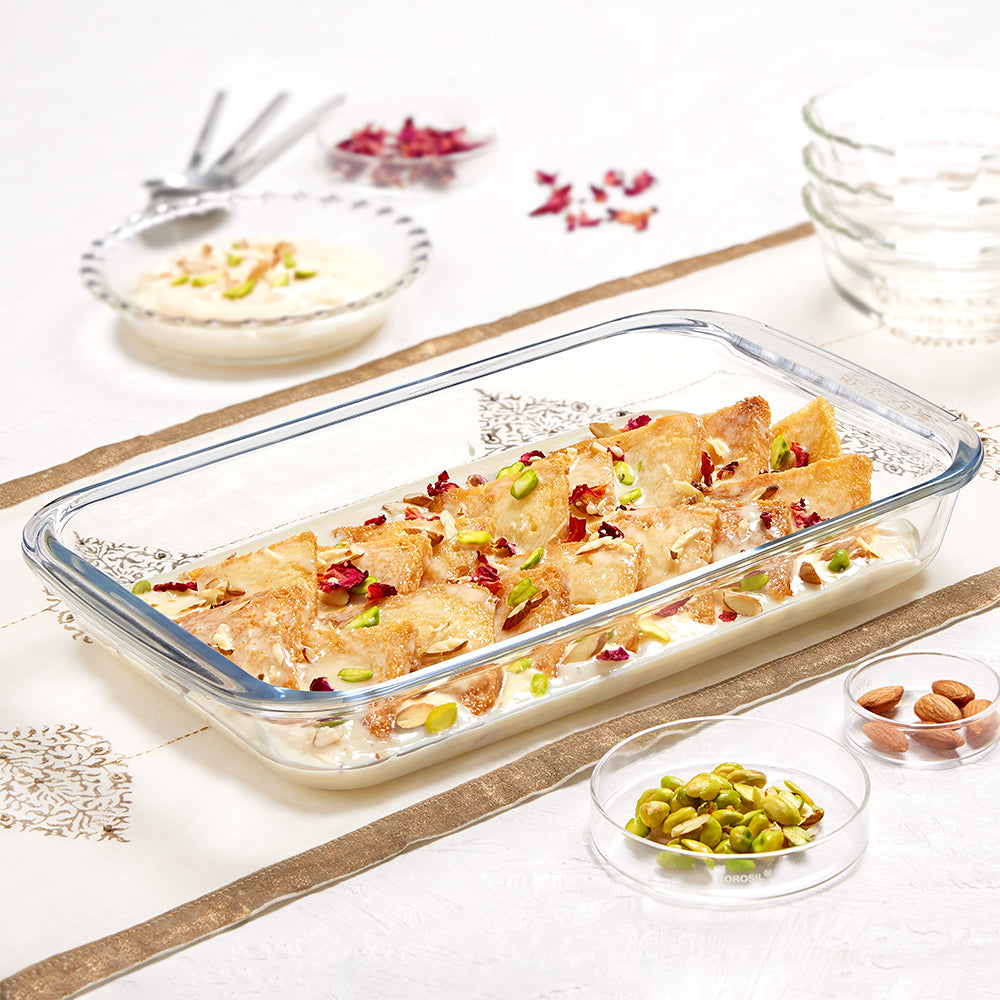 Borosil Deep Rectangular Dish, 2.2L