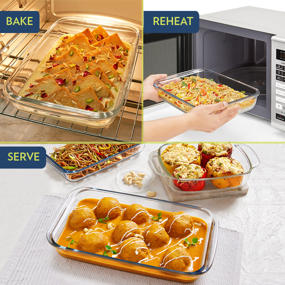 Borosil Deep Rectangular Dish