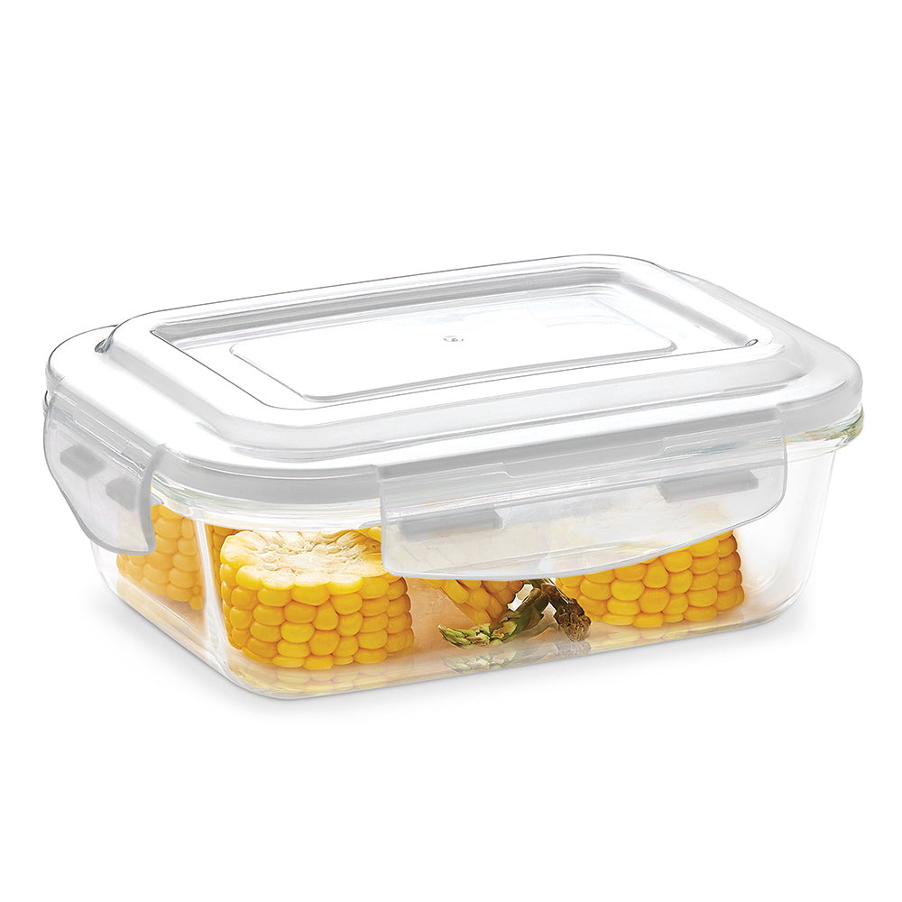 Borosil Tuff-Glass Klip n Store, Rectangular Container