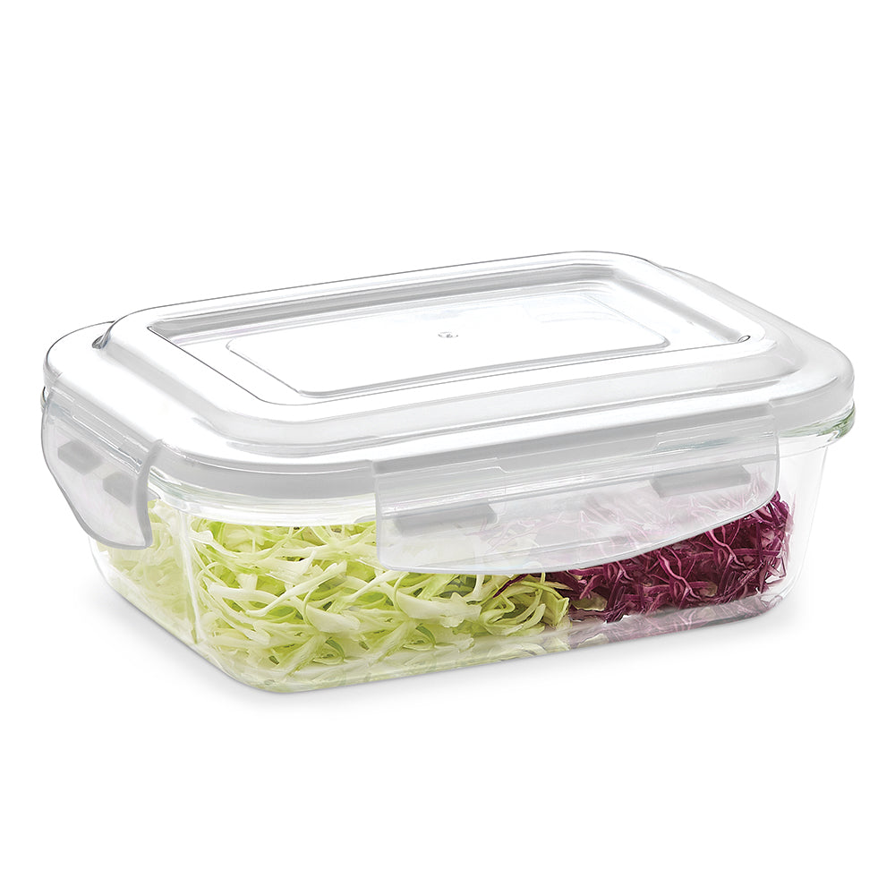 Borosil Klip n Store Rectangular Glass Container, 1.52L