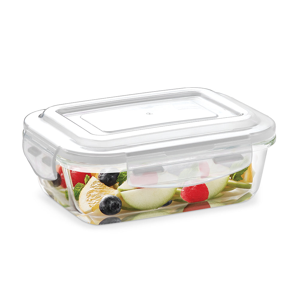 Borosil Tuff-Glass Klip n Store, Rectangular Container