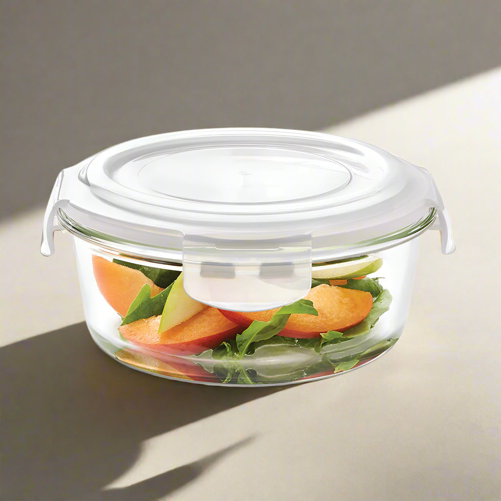 Borosil Tuff-Glass Klip n Store, Round Container