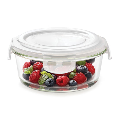 Borosil Tuff-Glass Klip n Store, Round Container