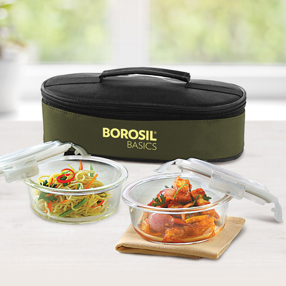 Basic Round Glass Lunch Box